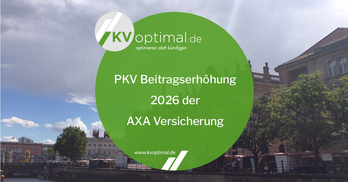 AXA Krankenkasse erhöht die PKV Beiträge 2026